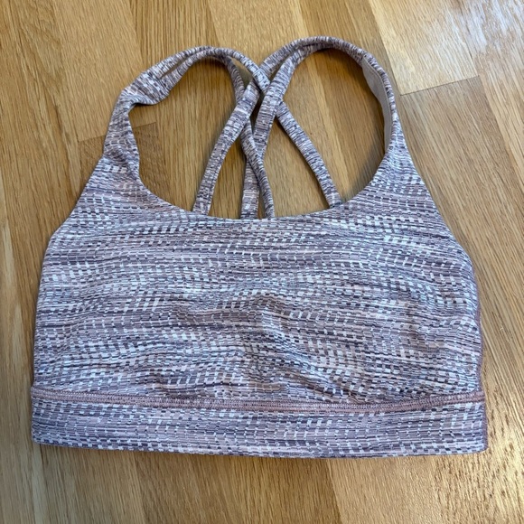 Lululemon Energy Bra Arrow Jacquard Antique Bark Copper Coil Size 2 - Picture 4 of 6